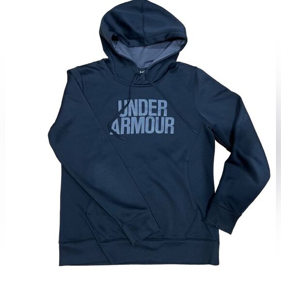 Under Armour hooded sweatshirt grey size medium slim fit - Picture 1 of 9